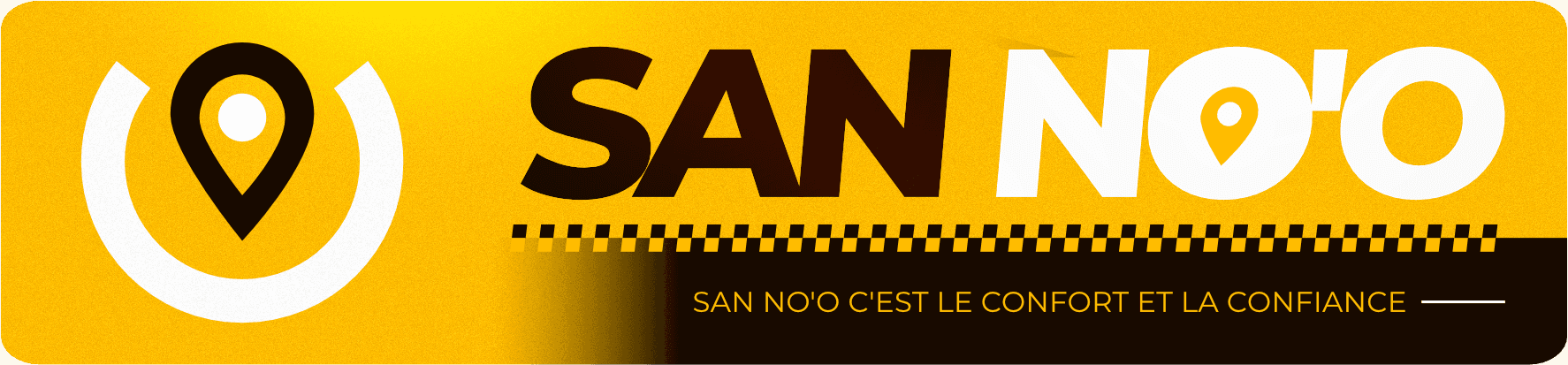 Logo principal SAN NO'O jaune noir blanc